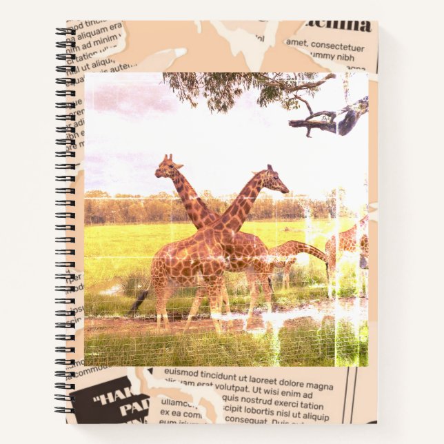 Giraffe - Notebook Notizbuch (Vorderseite)