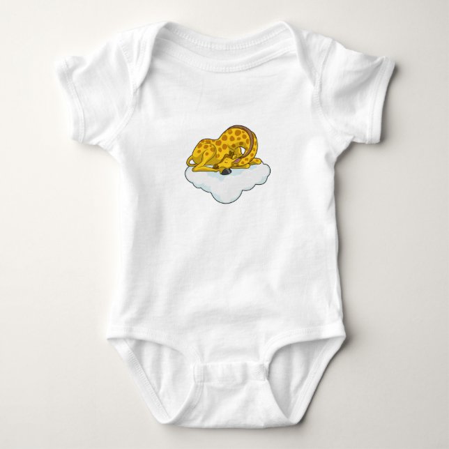 Giraffe on Clouds Baby Strampler (Vorderseite)
