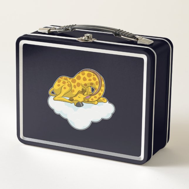 Giraffe on Clouds Metall Brotdose (Vorderseite)