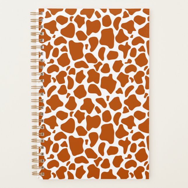 Giraffe Orange Druck Notizbuch Planer  (Vorderseite)