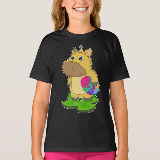 Giraffe Osterei T-Shirt (Vorderseite)