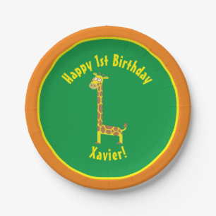 Giraffe Paper Tellers Tier Geburtstagspartei Pappteller