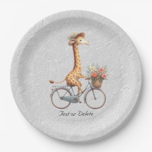 Giraffe-Papierplatte Pappteller