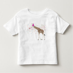 Giraffe Partying Safari Tiere mit einem Party Kleinkind T-shirt