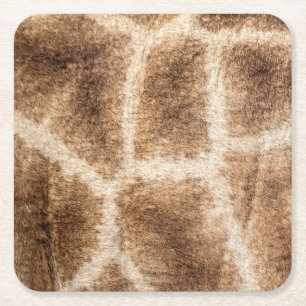 Giraffe pattern rechteckiger pappuntersetzer