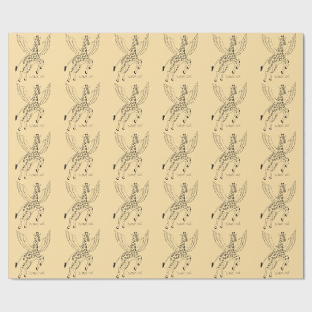 Giraffe + pegasus = Giraffsus Geschenkpapier (Flach)