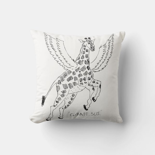 Giraffe + pegasus = Giraffsus Kissen (Vorderseite)