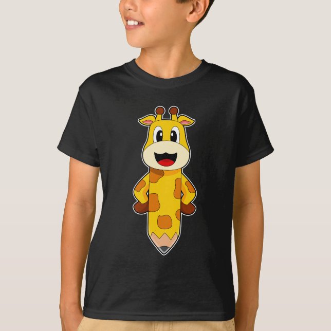 Giraffe Pencil T-Shirt (Vorderseite)