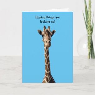 Giraffe Penser de vous carte de note