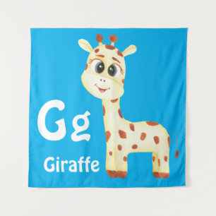 Giraffe personalisieren ABC: Buchstabe G - Fügen S Wandteppich