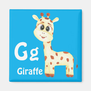 Giraffe personalisieren ABC: Buchstabe G - Ihren N Magnet