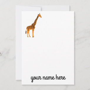 Giraffe Personalisiert Stationery Notecards Dankeskarte