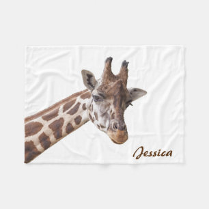 Giraffe Personalisierte Bezeichnung Fleecedecke