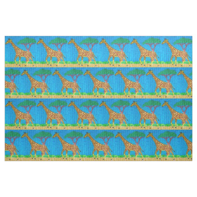 Giraffe - Pima-Baumwollstoff Stoff (Fat Quarter (45,7 x 55,9 cm))
