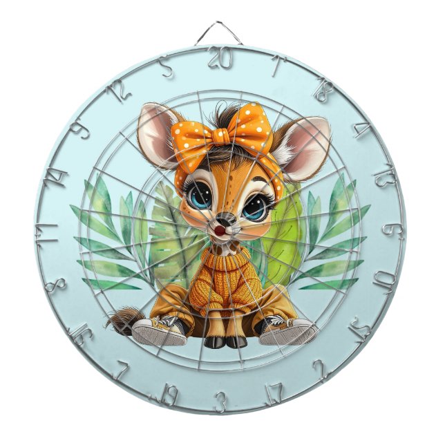 Giraffe Polka Dot Bow  Dartscheibe (vorne)