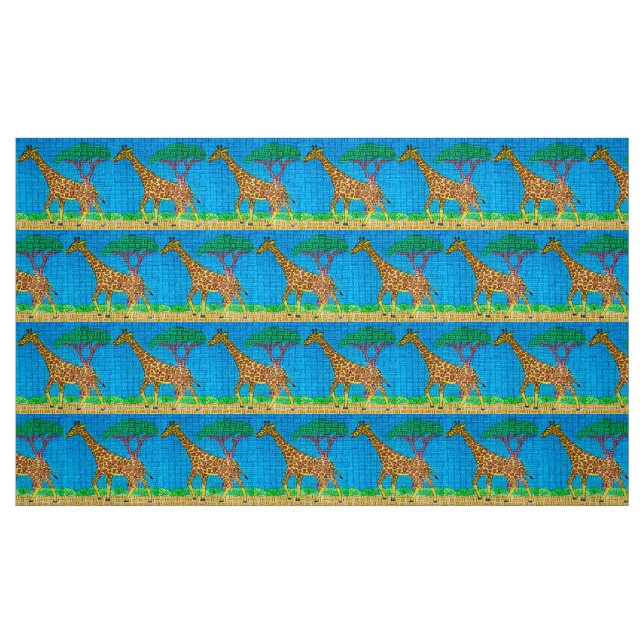 Giraffe - Polyestergewebe Stoff (Fat Quarter (45,7 x 55,9 cm))