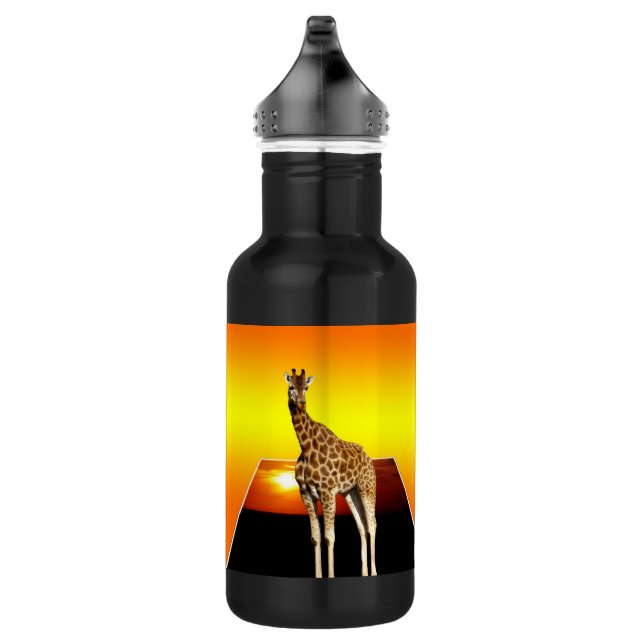 Giraffe Popout Art, Edelstahlflasche (Rechts)