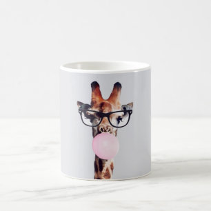 GIRAFFE PORTANT DES LUNETTES DE CAFÉ MUG