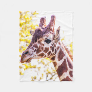 Giraffe Portrait Fleecedecke