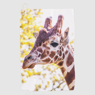 Giraffe Portrait Golfhandtuch