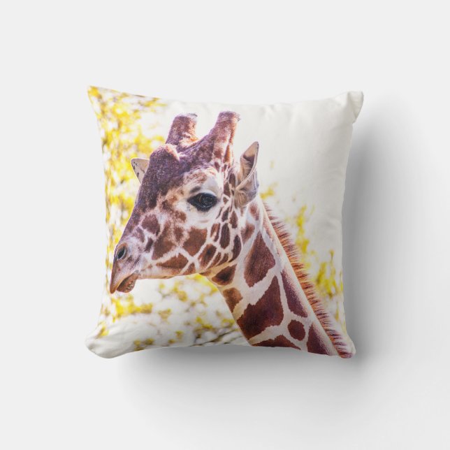 Giraffe Portrait Kissen (Vorderseite)