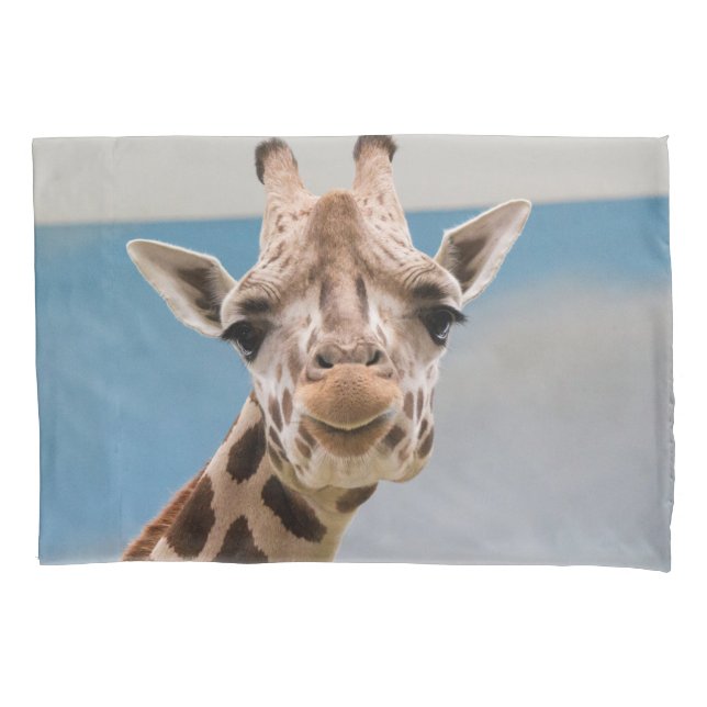 Giraffe-Portrait Kissenbezug (Vorderseite)