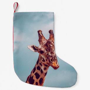 GIRAFFE PORTRAIT KLEINER WEIHNACHTSSTRUMPF