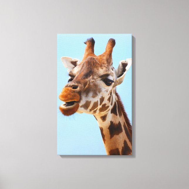 Giraffe-Portrait-Leinwand Leinwanddruck (Vorderseite)
