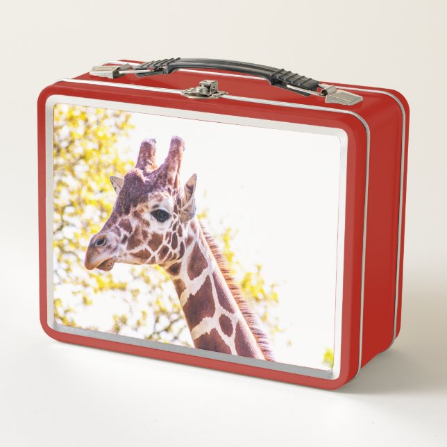Giraffe Portrait Metall Brotdose (Vorderseite)