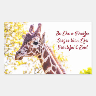 Giraffe Portrait Rechteckiger Aufkleber