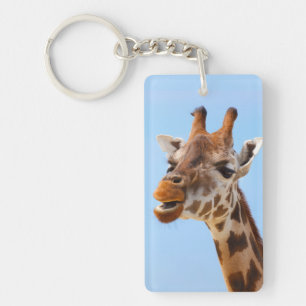 Giraffe Portrait-Schlüsselkette Schlüsselanhänger
