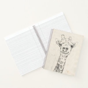 Giraffe Portrait Sketch Notizbuch