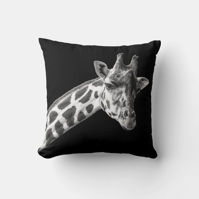 Giraffe Portrait - Throw Kissen (Vorderseite)