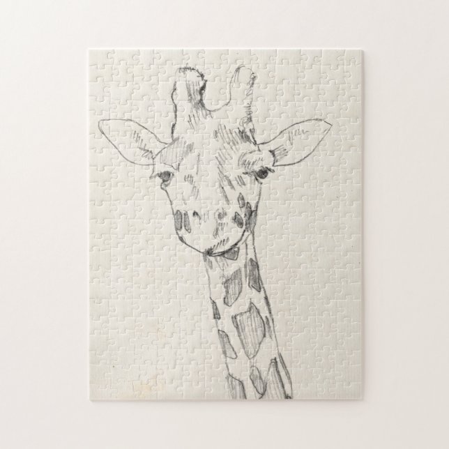 Giraffe Portrait | Zeichnung (Vertikal)