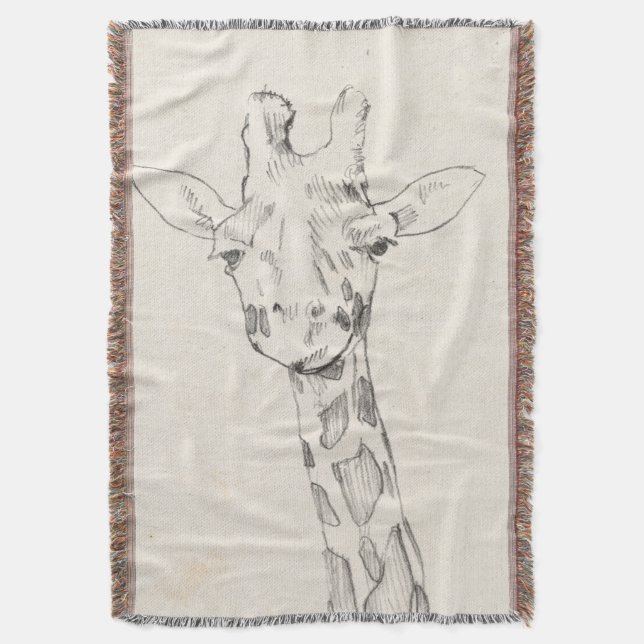Giraffe Portrait | Zeichnung Decke (Vorderseite Vertikal)