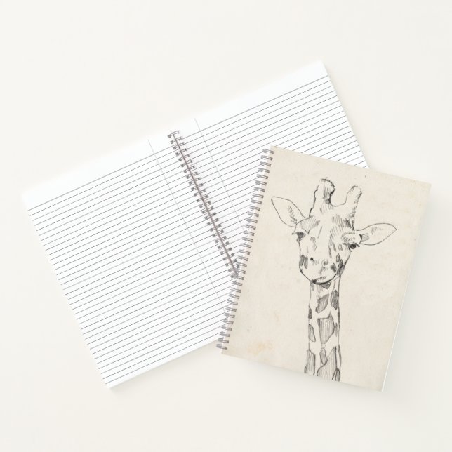Giraffe Portrait | Zeichnung Notizbuch (Innenseite)