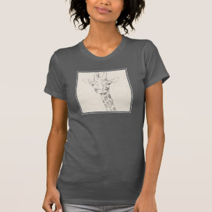 Giraffe Portrait   Zeichnung T-Shirt