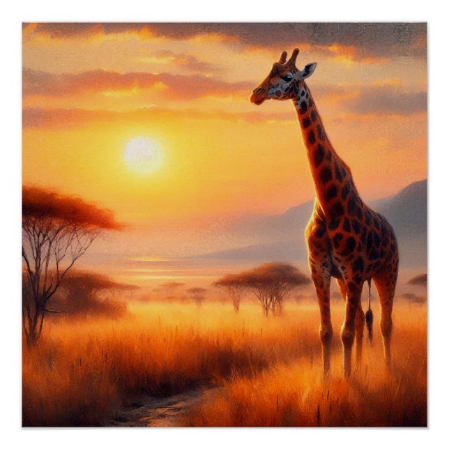 Giraffe Poster (Vorderseite)