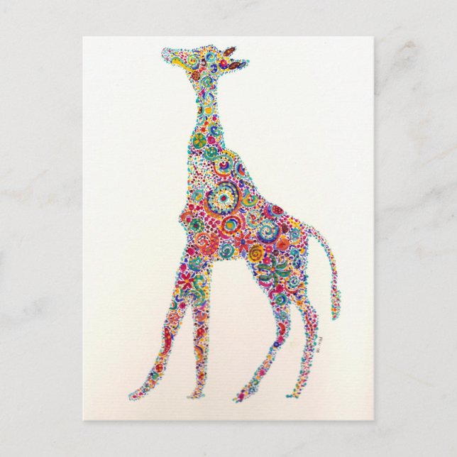 Giraffe Postkarte (Vorderseite)