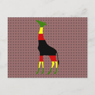 Giraffe Postkarte