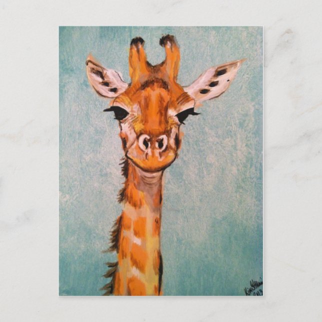 Giraffe Postkarte (Vorderseite)
