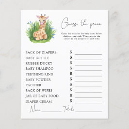 Giraffe - Preisratenspiel