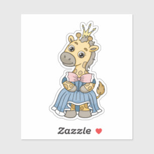 Giraffe Princess Aufkleber