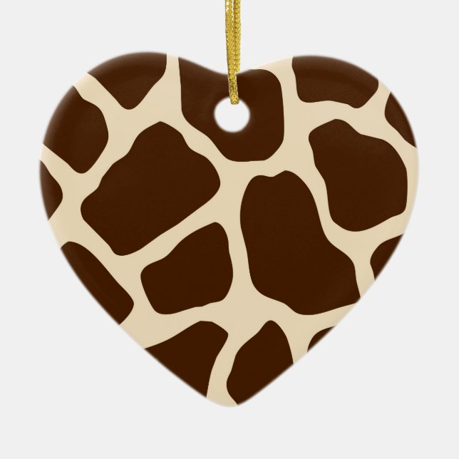 Giraffe Print Keramik Ornament (Vorne)