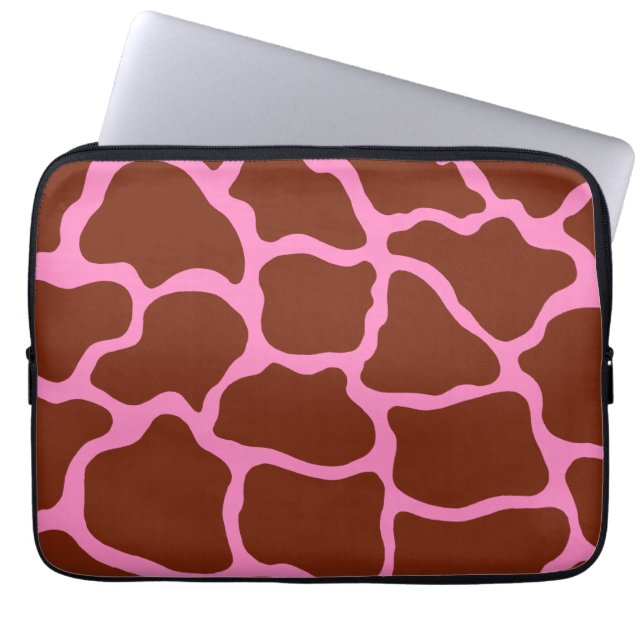 Giraffe Print Laptop Sleeve (Vorderseite)