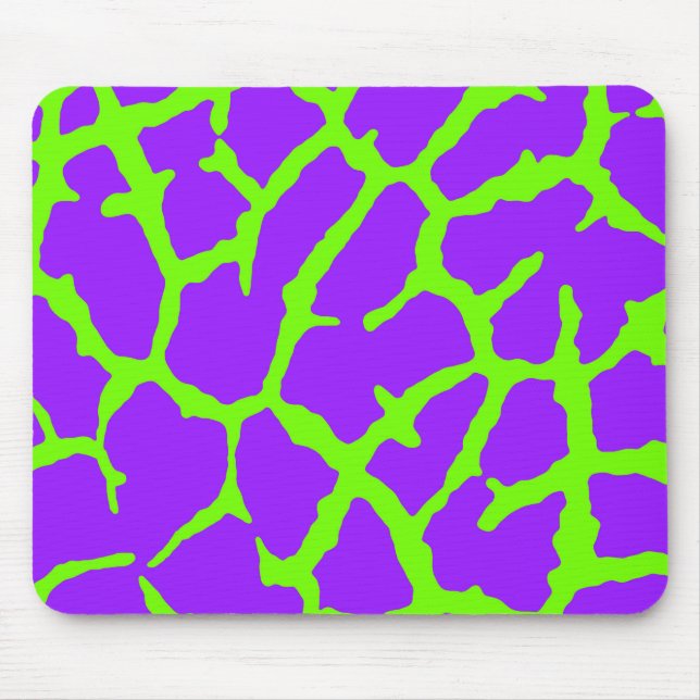 Giraffe Print Mint Amethyst Mousepad (Vorne)