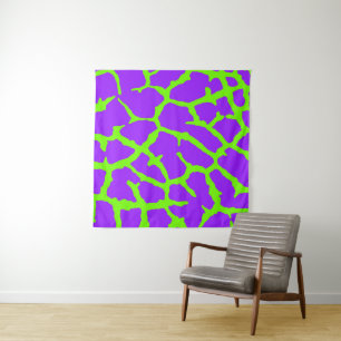 Giraffe Print Mint Amethyst Wandteppich