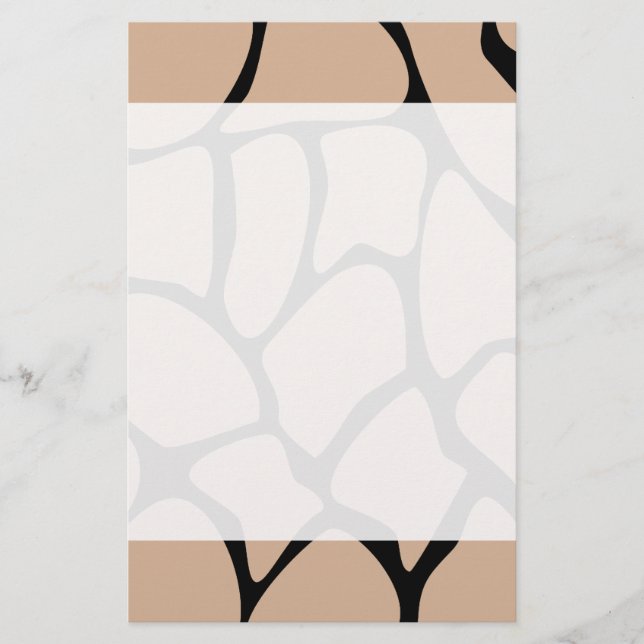 Giraffe Print Muster in Beige. (Vorderseite)