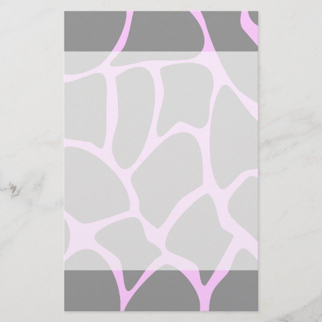 Giraffe Print Muster in Grau. (Vorderseite)