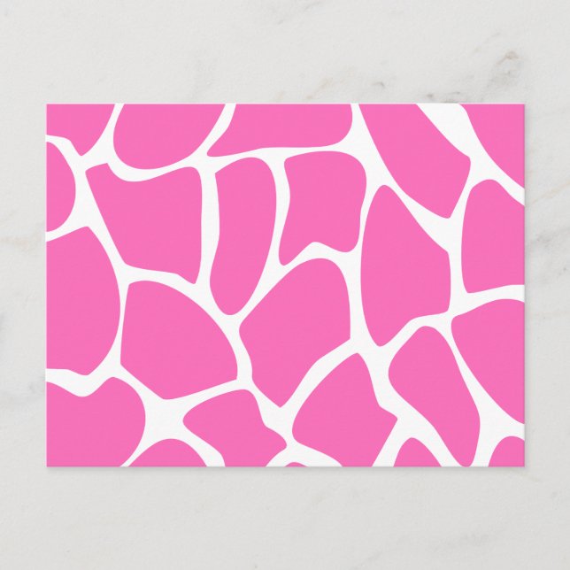 Giraffe Print Muster in Hellrosa. Postkarte (Vorderseite)
